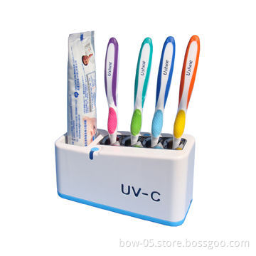 Portable low-end ultraviolet radiation sterilization home toothbrush case